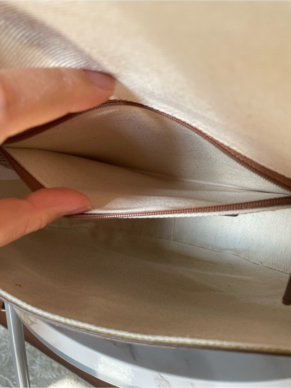 J.Crew Classic Large Saddle Bag in Croc-Embossed Leather – Brown / Hazelnut - Picture 12 of 15
